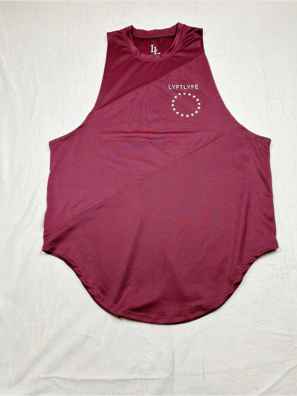 Lyftlyfe 3 Panel Cut Sleeve Tank, Lot of 2, Blue and Maroon, Large - Picture 2 of 10